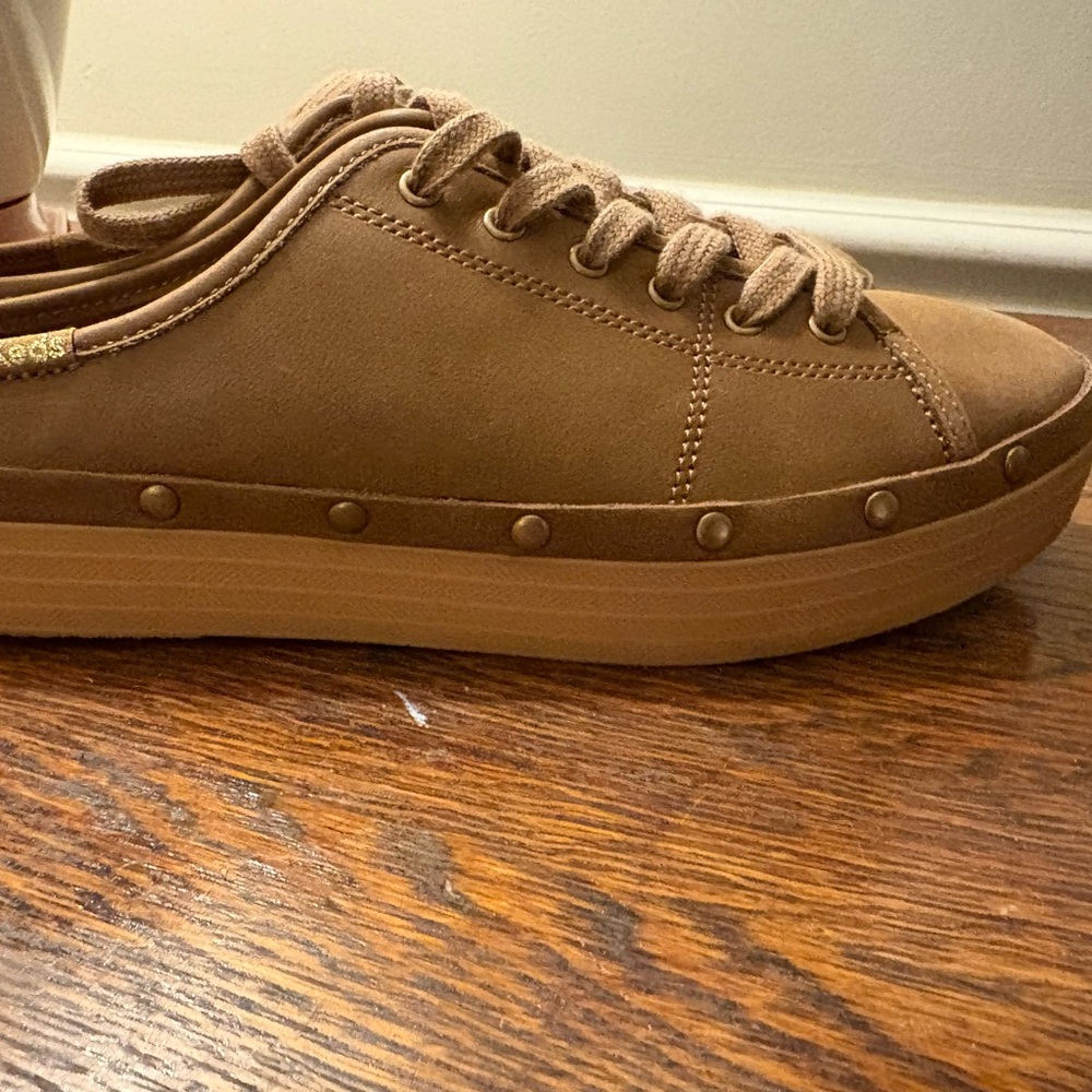 Brand New “Sample” Brown Leather Keds w/ stud Detail